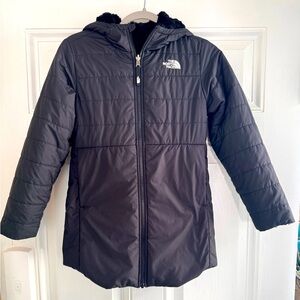 The North Face Kids’ Mossbud Swirl Reversible Water Repellent Hooded Jacket